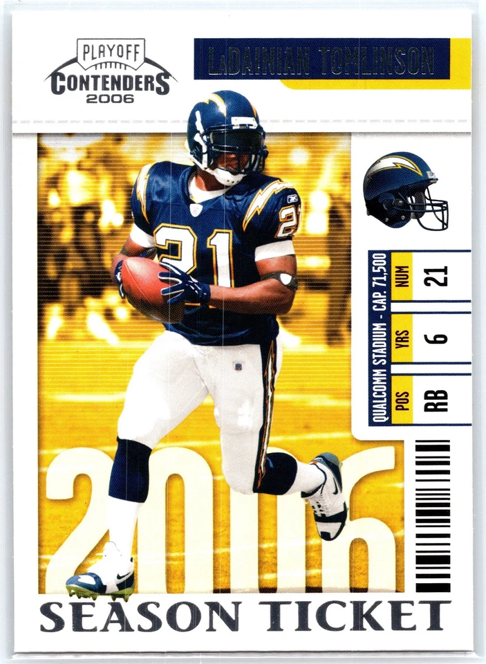 2006 Playoff Contenders #80 LaDainian Tomlinson - Image 1 of 2