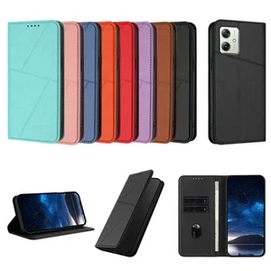 Schutzhülle Book Case Etui Für Motorola Moto G34 G54 G55 G62 G64 G73 G84 S30 Pro - Picture 1 of 20
