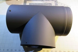 ICC UE 6UBT 6 Zoll Schornsteinrohr schwarz mit Stopfen New Old Stock - Bild 1 von 13