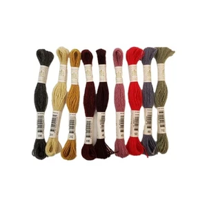 Lot of 9 DMC Eco Vita Organic Wool Thread Cross Stitch Embroidery Crewel 17.5yd - Picture 1 of 9