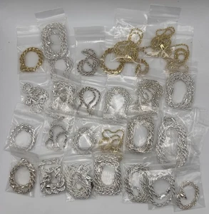 292 Grams 925 Sterling Silver Rope Necklaces/Bracelets Some Gold Plated - Picture 1 of 2