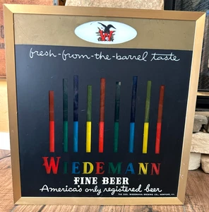 Letrero raro WIDEMANN CERVEZA FINA movimiento iluminado NEWPORT KY años 60 metal plástico EXCELENTE - Imagen 1 de 15