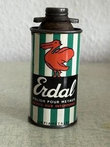 Seltene Erdal Pelikan Blechdose Metallpolitur, Amersfoort Holland, Vorkriegszeit - Bild 1 von 8