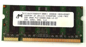 Micron π§ 2GB DDR2-800 PC2-6400S SO-DIMM Laptop RAM π₯ β - Picture 1 of 2