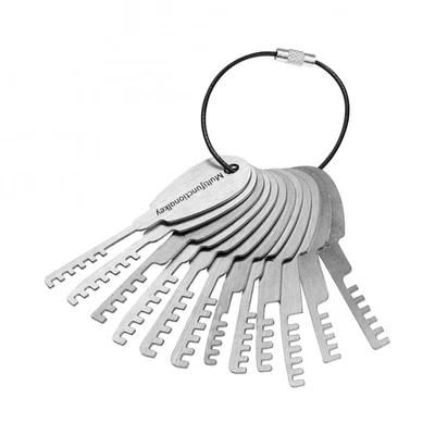 Multifunktionale 12 in 1 Master Key Set Türöffner Werkzeuge langlebig leicht - Bild 1 von 4
