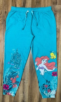 Calça Disney Jogger Sleepwear Tamanho Médio Ariel Pequena Sereia Linguado Lounge - Imagem 1 de 4