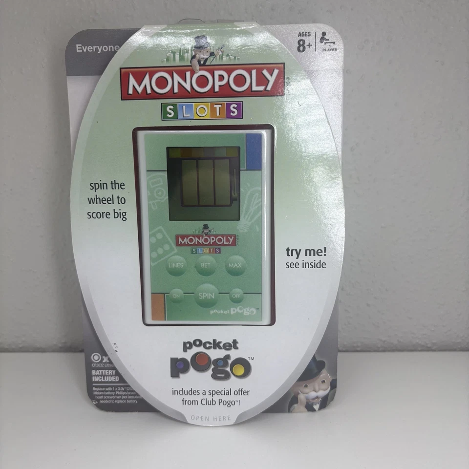 Monopoly Slots Pocket Pogo Electronic Handheld Game 2009 Hasbro