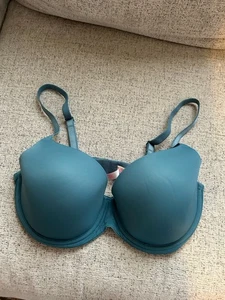 Pink Victoria's Secret 36dd Wear Everywhere Lightly Lined Bra Blue Teal - Picture 1 of 4