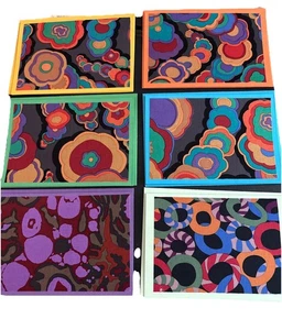 Handgefertigte leere Grußkarten mit Kaffe Fassett Stoff sechs 5" x7" alle Anlässe - Bild 1 von 9