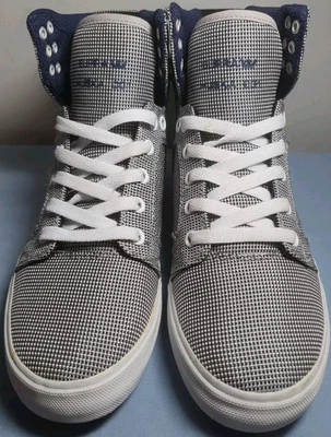 Supra Skytop Muska 001 Retro Zapatos de Skateboarding ¡PATRÓN RARO! Mujer Talla US 7 Foto 1 de 4