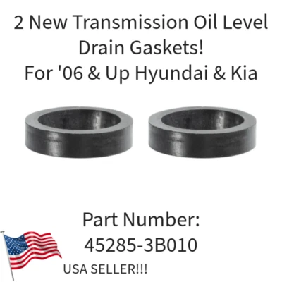 2 NEW TRANSMISSION OIL LEVEL DRAIN GASKETS! FITS HYUNDAI KIA OPTIMA SPORTAGE ETC - Image 1 of 3