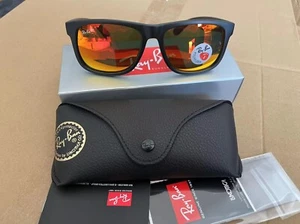 Nuevo Ray-Ban Gafas de sol polarizadas Clásicas Justin RB4165 Rojo/Naranja Lente Flash - Imagen 1 de 3