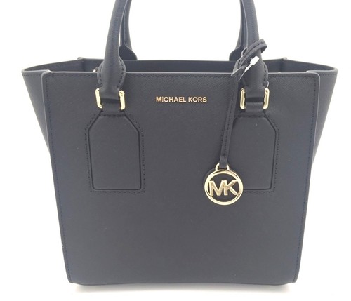 Michael Kors Selby Borsa a tracolla media in pelle (nero)