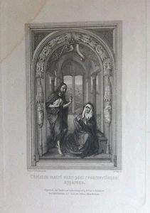 1800 CRISTO CHE APPARE ALLA MADRE DOPO LA RESURREZZIONE - Imagen 1 de 1