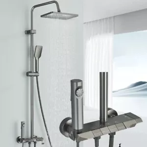 Duschsystem Edelstahl Duscharmatur Regendusche Duschset Handbrause Mischbatterie - Bild 1 von 16