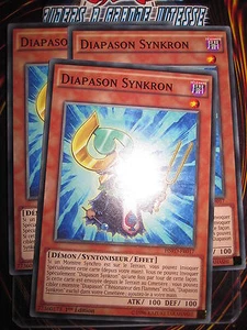 YU-GI-OH! COM DIAPASON SYNKRON LOT DE 3 (PLAYSET) HSRD-FR017 MINT FRENCH - Picture 1 of 1