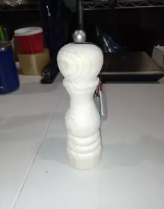 Molinillo de pimienta Bisetti vintage de madera de abeto blanco con molinillo ajustable, 7,5", Italia - Imagen 1 de 5