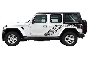 Mud Splash Stripe Graphics Car Sticker For Jeep Wrangler Side Door Decal Vinyl - Picture 1 of 4