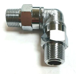 MEC-SCHWENKBAR ABGEWINKELT 1/2 ZOLL AUSSENGEWINDE X 1/2 ZOLL AUSSENGEWINKELT DREHGELENK - Bild 1 von 2