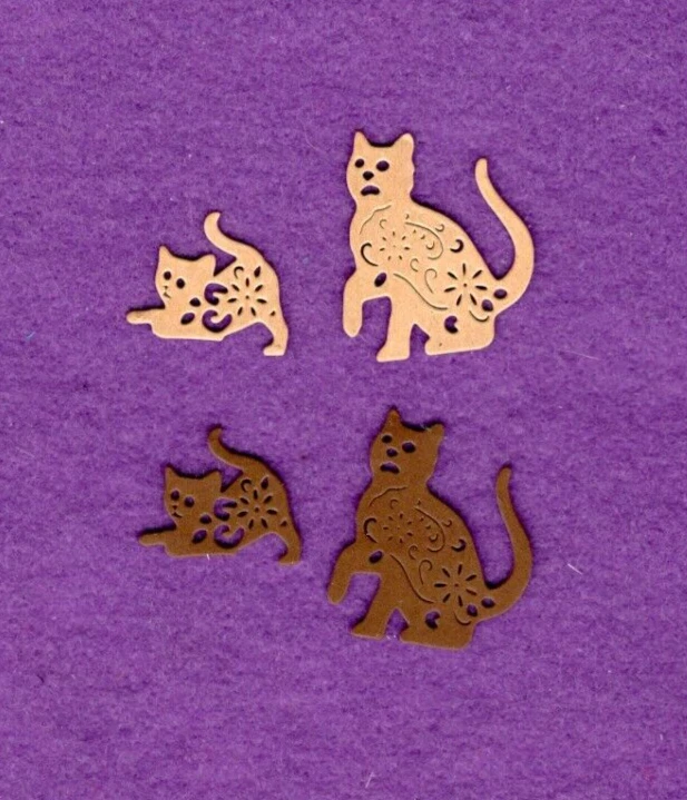 CAT # 11 CAT WITH KITTEN высечки для скрапбукинга карты - Изображение 1 из 1