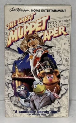 The Great Muppet Caper VHS, 1999 Jim Hensen Kermit Miss Piggy Gonzo Fozzie Bear - Image 1 of 4