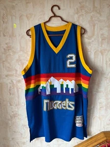 Mitchell & Ness Denver Nuggets #3 English Throwback Jersey Size 54 XL - Picture 1 of 7