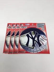 MLB New York Yankees Round Vinyl Decal Sticker 4.5 Inch Set Of 4 - Picture 1 of 3