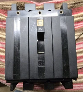 Disyuntor Frank Adam Electric Inc. Vintage 30A 240VAC 3 polos hecho en EE. UU. - Imagen 1 de 10
