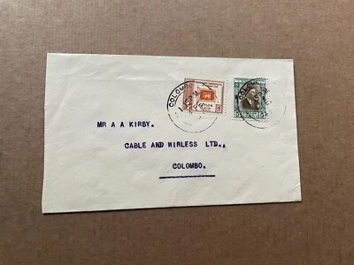 Ceylon 1949 FDC +Independence Set #300-301 +Clean +02/04/1949 CDS - Image 1 of 2