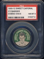 1909 PX7 Sweet Caporal Domino Discs Cy Barger PSA 8 Brooklyn Superbas