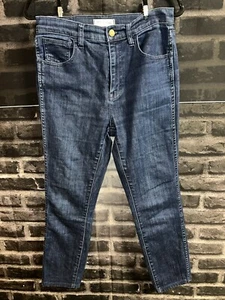 Jeans Madewell 10" tiro alto ajustados lavado oscuro hasta el tobillo talla 29 - Imagen 1 de 7