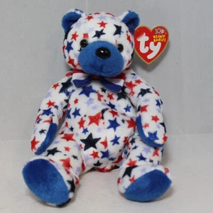 Ty Beanie Baby Blue - MWMT, Bear Patriotic - Picture 1 of 1