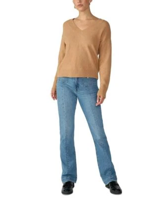 Sanctuary 女式 Easy Breezy V 领套衫毛衣枫木尺寸 X-大号 — 第 1/4 张图片