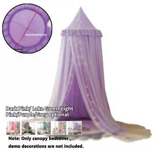 Decoración Bebé Cuna Cúpula Redonda Mosquito Ropa de cama Niños Dosel Cubierta de cama - Imagen 1 de 12