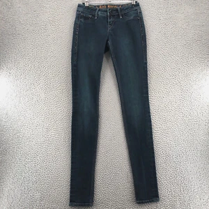 Rock Revival Jeans Womens 24 Lexi Blue Super Skinny Embellished Rhinestone Denim - Picture 1 of 15