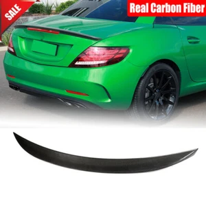 Real Carbon Rear Trunk Spoiler Wing for Mercedes-Benz R172 SLC180 SLC43 16UP - Picture 1 of 12