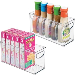 Plastic Stackable Pantry Bin - Storage Bin with Handles for Cabinets or Fridge - Picture 1 of 7