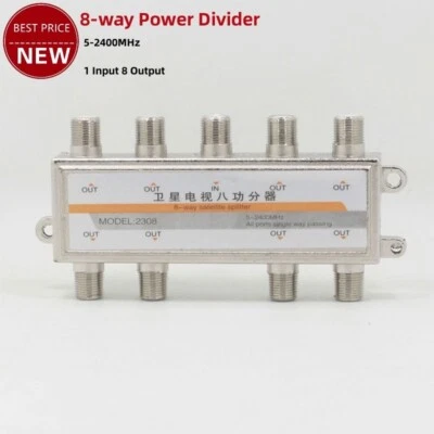 2038 8-way Power Divider 1 Input 8 Output 5-2400MHz for Satellite Splitter - Image 1 of 4