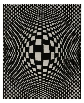 New Optical 8'x10' ft Modern Design Handmade Tufted 100% wool Area Rugs & Carpet - Image 1 of 4