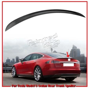 Matte Black Fit For Tesla Model S 5D liftback Rear Trunk Spoiler 16-20 - Bild 1 von 4