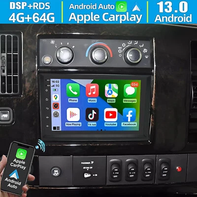 4+64G For GMC Savana 1500 2500 2008-2024 Android 13 Carplay Car Stereo GPS Radio - Image 1 of 4