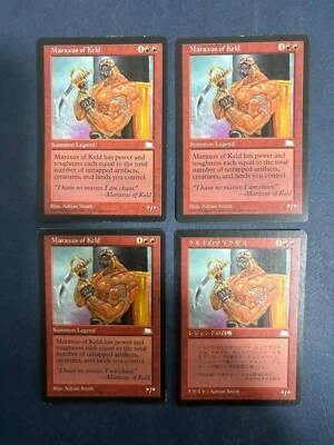 MTG 4X WEATHERLIGHT MARAXUS OF KELD JAPANESE + ENGLISH MAGIC THE GATHERING RED - Image 1 of 4