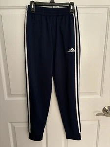 Adidas Navy Blue Stripe Athletic Joggers, Boys Sz Medium (10-12) **see Descript - Picture 1 of 9