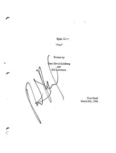 Richard Kind Signed Autographed SPIN CITY Pilot Episode Script COA - Picture 1 of 1