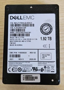 Disco Samsung Dell EMC 1,92TB SSD SAS 12Gb 2,5" PM1643 MZ-ILT1T9A 118000630 - Foto 1 di 1