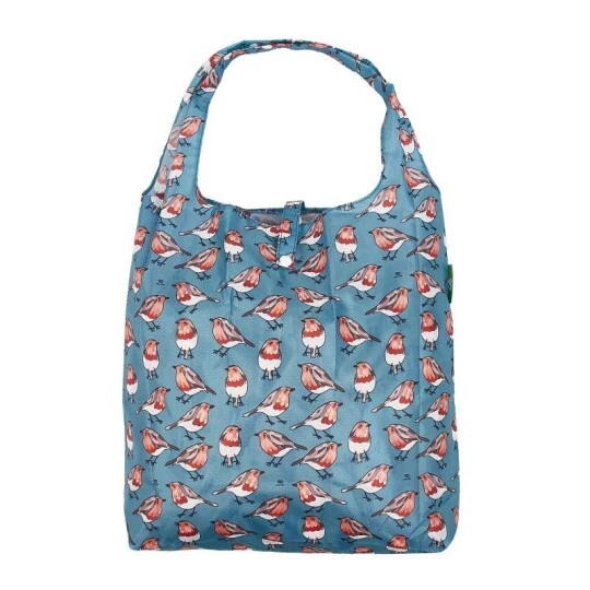 Eco Chic Lightweight Foldable Shopping Bag - Robins Teal - BNWT