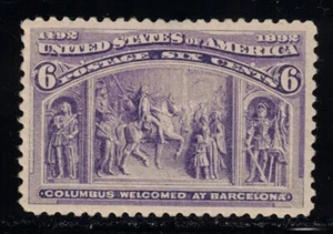 US Briefmarke Scott # 235 Columbian Exposition Issue - postfrisch OG LH - Bild 1 von 2