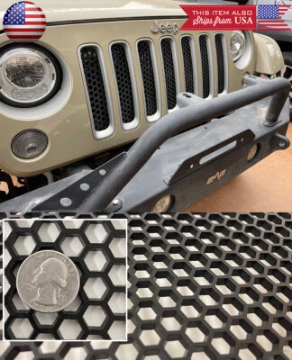 Parachoques hexagonal de malla 2D para guardabarros capó ventilación rejilla de admisión apta para Toyota Foto 1 de 2