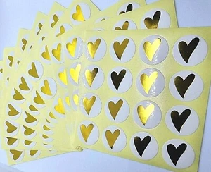 160 Gold Herz Aufkleber Scrapbooking Deko Gold Herzen Sticker Basteln Herzform - Bild 1 von 36