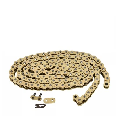 Cadena de transmisión de eslabones dorados 428x122 cadena de alta resistencia para Yamaha TW200 TW125 TT-R125 Foto 1 de 3